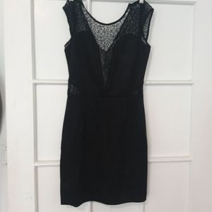 ADORABLE  LACE TOP FATE BLACK DRESS
